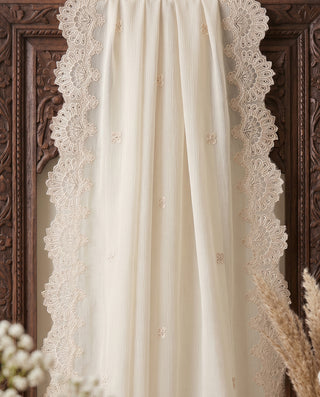 01 Piece Ready to wear Embroidered Chiffon Dupatta