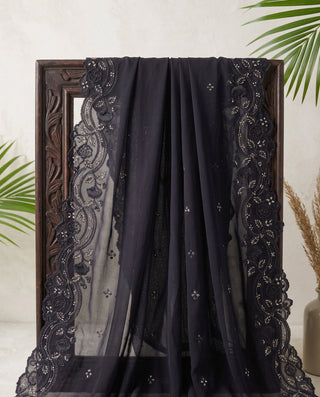 01 Piece Ready to wear Embroidered Chiffon Dupatta