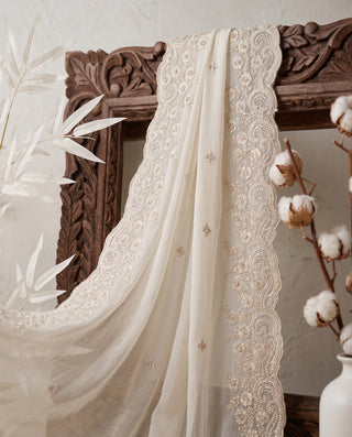 01 Piece Ready to wear Embroidered Chiffon Dupatta