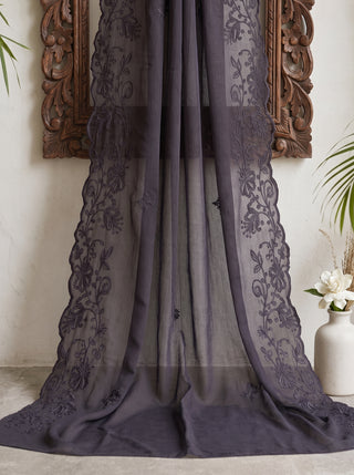01 Piece Ready to wear Embroidered Chiffon Dupatta