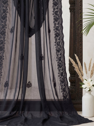 01 Piece Ready to wear Embroidered Chiffon Dupatta
