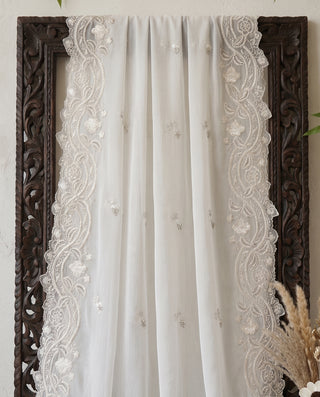 01 Piece Ready to wear Embroidered Chiffon Dupatta