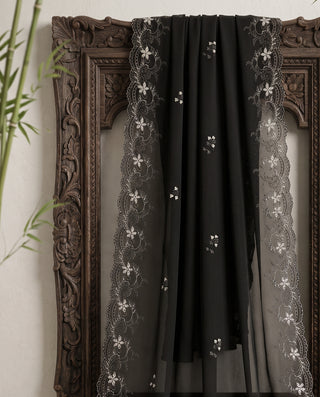 01 Piece Ready to wear Embroidered Chiffon Dupatta