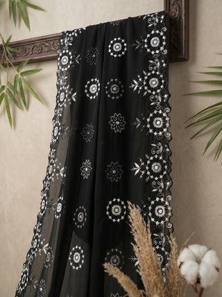 01 Piece Ready to wear Embroidered Chiffon Dupatta
