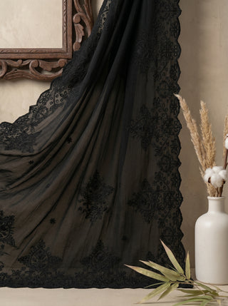 01 Piece Ready to wear Embroidered Chiffon Dupatta