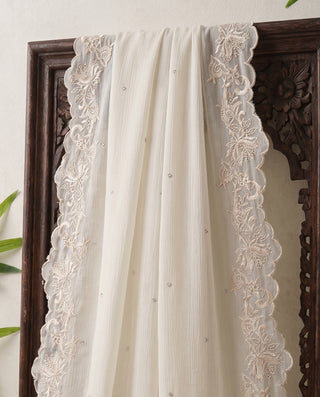 01 Piece Ready to wear Embroidered Chiffon Dupatta