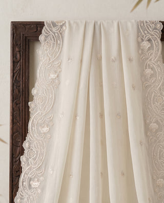 01 Piece Ready to wear Embroidered Chiffon Dupatta