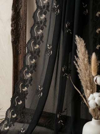 01 Piece Ready to wear Embroidered Chiffon Dupatta