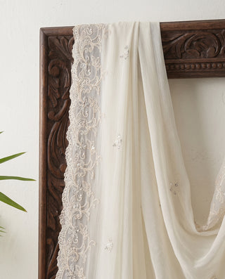 01 Piece Ready to wear Embroidered Chiffon Dupatta