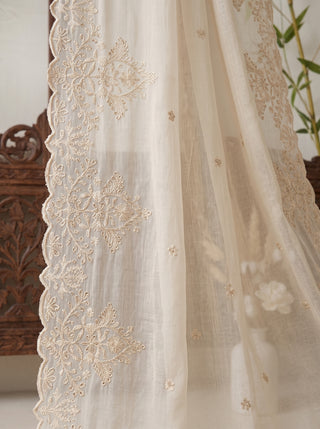 01 Piece Ready to wear Embroidered Chiffon Dupatta