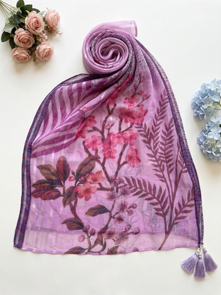 01 Piece Ready to Wear -  Printed Chiffon Dupatta