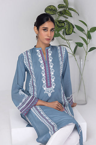 01 Piece Ready to wear  dyed Embroidered Shirt