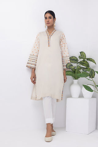01 Piece Ready to wear  dyed Embroidered Shirt