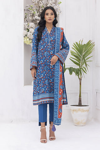 03 Piece Unstitched Printed Lawn
