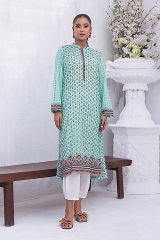 01 Piece Unstitched Printed Lawn Shirt