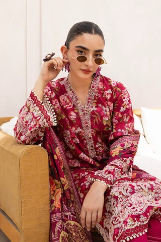 03 Piece Stitched Printed Embroidered with Printed Lawn Dupatta