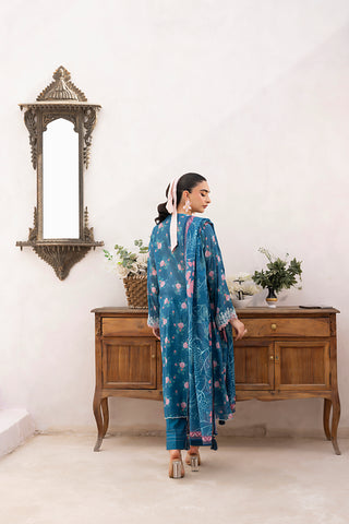 03 Piece Stitched Printed Embroidered with Printed Lawn Dupatta