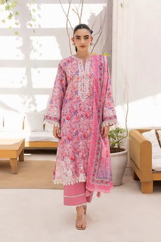 03 Piece Stitched Printed Embroidered with Printed Lawn Dupatta