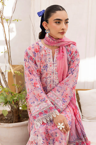 03 Piece Stitched Printed Embroidered with Printed Lawn Dupatta
