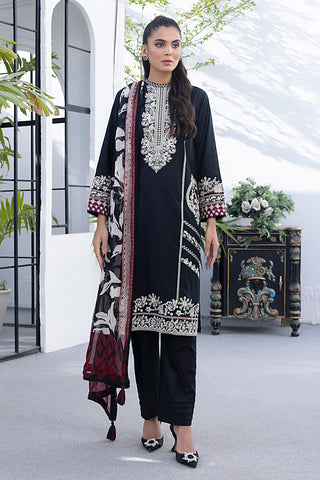 03 Piece Unstitched Embroidered  with Chiffon Dupatta