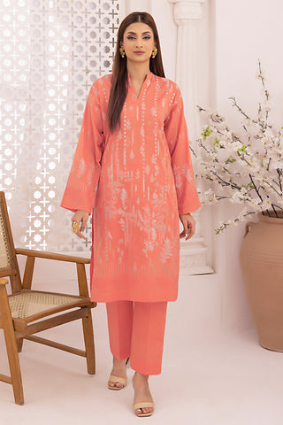 02 Piece Unstitched Embroidered Lawn Shirt & Trouser