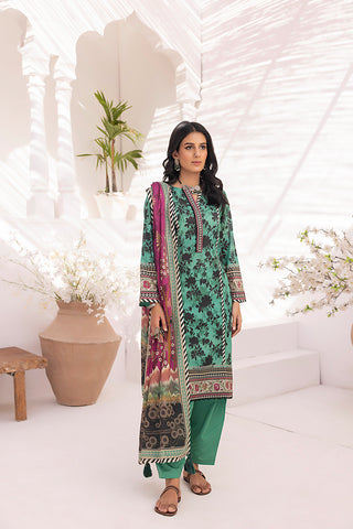 03 Piece Unstitched Printed Lawn