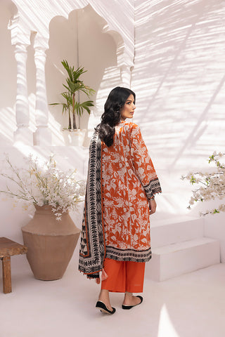 03 Piece Unstitched Printed Lawn