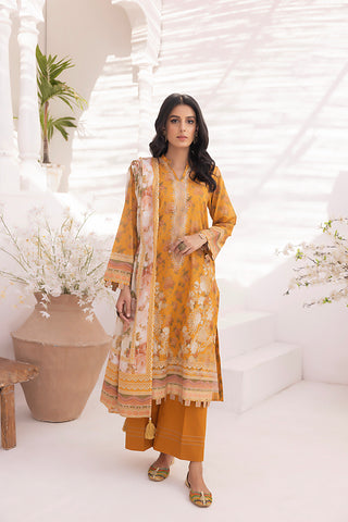 03 Piece Unstitched Printed Lawn