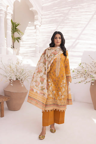 03 Piece Unstitched Printed Lawn