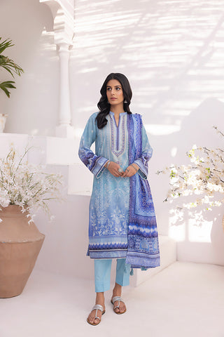 03 Piece Unstitched Printed Lawn