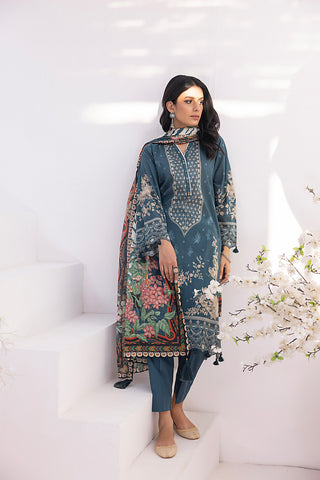 03 Piece Unstitched Printed Lawn