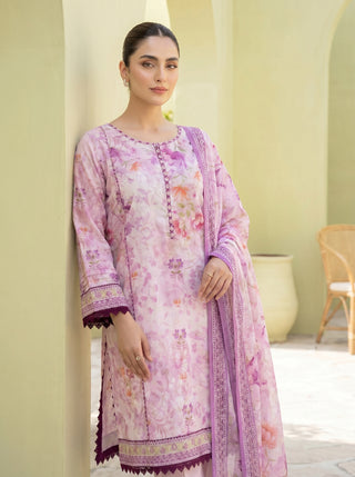 03 Piece Unstitched Printed Lawn