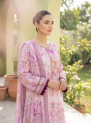 03 Piece Unstitched Printed Lawn