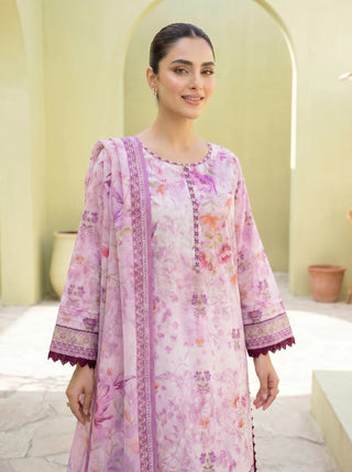 03 Piece Unstitched Printed Lawn