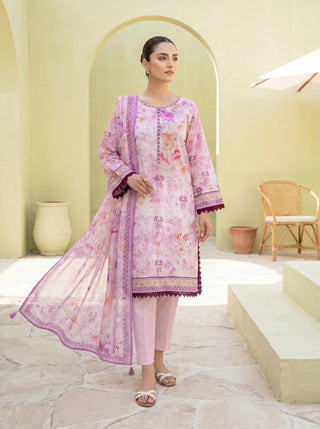 03 Piece Unstitched Printed Lawn