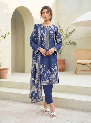 03 Piece Unstitched Printed Lawn