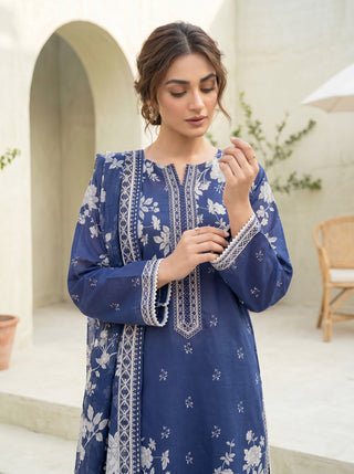 03 Piece Unstitched Printed Lawn