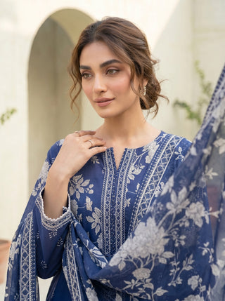 03 Piece Unstitched Printed Lawn