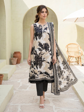 03 Piece Unstitched Printed Lawn