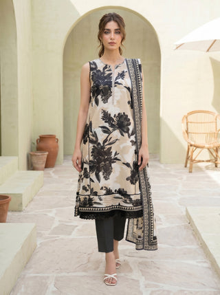 03 Piece Unstitched Printed Lawn