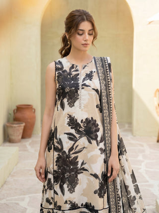 03 Piece Unstitched Printed Lawn