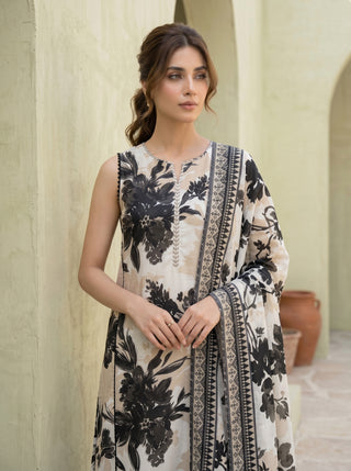 03 Piece Unstitched Printed Lawn