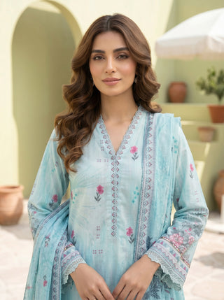03 Piece Unstitched Printed Lawn