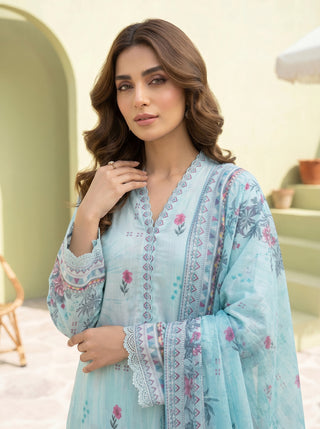 03 Piece Unstitched Printed Lawn