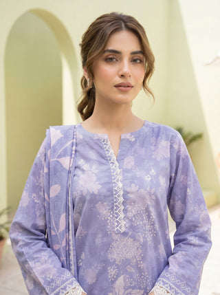03 Piece Unstitched Printed Lawn