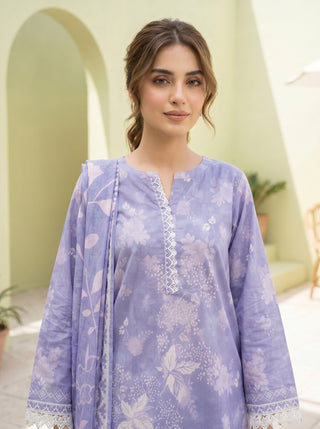 03 Piece Unstitched Printed Lawn