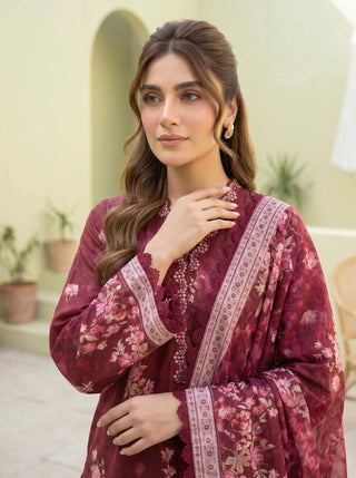 03 Piece Unstitched Printed Lawn