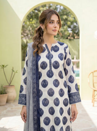 03 Piece Unstitched Printed Lawn