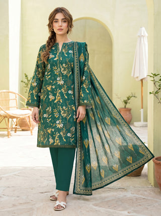 03 Piece Unstitched Printed Lawn