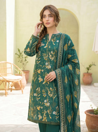 03 Piece Unstitched Printed Lawn